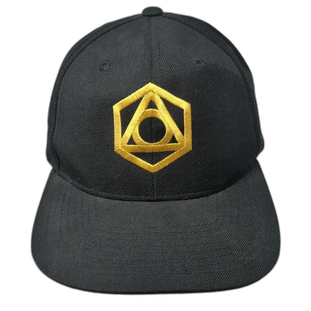 Yupoong Snapback Hat Black One Size Gold Adam Lambert VIP Concert Tour Merch